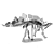 Miniatura De Montar Esqueleto De Stegosaurus Metal Earth MMS100 - Imagem 2