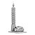 Miniatura De Montar Taipei 101 Taiwan Metal Earth Premium Series ICX007 - Imagem 3