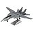 Miniatura De Montar Caça Americano F-14 Tomcat Metal Earth MMS458 - Imagem 1