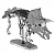 Miniatura De Montar Dinossauro Triceratops Skeleton Metal Earth MMS101 - Imagem 4