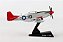 Miniatura Avião Caça Americano P-51D Mustang Tuskegee 1/100 Daron Worldwide Trading - Imagem 3