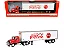 Miniatura Caminhão Trailer Coca Cola Escala 1/50 Motor City - Imagem 1