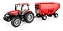 Miniatura Trator Case IH Puma 170 com Vagão Graneleiro 1/16 ERTL Tomy Big Farm - Imagem 1