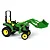 Miniatura Trator John Deere 2038R com Carregadeira 1/16 ERTL Tomy - Imagem 2