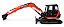 Miniatura Escavadeira Kubota KX 080-4 com Esteiras 1/43 Universal Hobbies UH8102 - Imagem 2