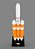 MINIATURA  ESPACIAL DARON ROCKET HEAVY KYND4T ESCALA 1/100 - Imagem 7