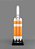 MINIATURA  ESPACIAL DARON ROCKET HEAVY KYND4T ESCALA 1/100 - Imagem 1