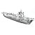 Miniatura De Montar Porta-Aviões USS Theodore Roosevelt CVN-71 Iconx ICX022 Metal Earth - Imagem 1