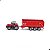 Miniatura Trator Massey Ferguson Reboque Basculante  1/87 - Imagem 1