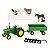 Kit Fazenda John Deere Trator 4020 Arado Vagão Animais 1:32 - Imagem 1