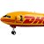Miniatura Avião Cargueiro Boeing 777-200LRF DHL / Kalitta Air Gemini Jets 1:400 - Imagem 2