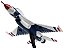 Miniatura Avião Caça a Jato F-16 Fighting Falcon USAF Thunderbirds Daron Postage Stamp - Imagem 4