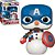 Funko Pop Marvel Holiday Captain - America Snowman #532 Vinil 9,5 cm Oficial Funko - Imagem 1