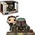 Funko Pop Star Wars Mandalorian Boba Fett & - Fennec Throne #486 Vinil 9,5 cm Oficial Funko - Imagem 1