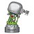 Funko Pop Mtv Music Mtv 40Th Mtv - Moon Person #201 Vinil 9,5 cm Oficial Funko - Imagem 1