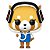 Funko Pop Aggretsuko - Aggretsuko W/Headphones #97 Vinil 9,5 cm Oficial Funko - Imagem 1