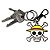 Chaveiro One Piece Skull Luffy AbyStyle Oficial - Imagem 1