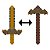 Action Figure Minecraft Sword e Pickaxe Roleplay 8 cm - Imagem 2