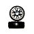 Roda Preta 1:8 Completa Himoto 85746BL (2 un) - Imagem 1