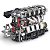 Blocos de Montar Mould King 10087S Eletric Motorized L4 Gasoline Engine 1897 Peças - Imagem 3