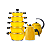 CONJUNTO ALUMINIO FUNDIDO GULÊ 7 PEÇAS AMARELO - Imagem 1