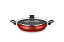 PAELLERA ANTIADERENTE COM TAMPA DE VIDRO VERMELHA 28CM - Imagem 1