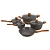 JODO DE 5 PANELAS ANTIADERENTE LINHA GRAFITO COOK MIMO STYLE - Imagem 1