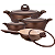 CONJUNTO DE CAÇAROLAS E WOK LINHA BELGA MTA REV CERAMICO - Imagem 1