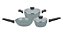 CONJUNTO DE PANELAS 3 PEÇAS MTA LINHA CARMELA SILVER CERAMIC - Imagem 1