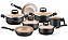 CONJUNTO SAFIRA MTA 7 PEÇAS ALUMINIO ANTIADERENTE COR PRETO - Imagem 1
