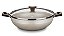 WOK AURA MTA COM TAMPA DE VIDRO BAUNILHA 28CM 4,3 LITROS - Imagem 1