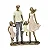 Escultura Casal com Duas Filhas 24cm x 21cm x 7cm - Ailton - Imagem 1