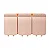 Conjunto de 3 Porta Temperos de Bambu e PP com Colher e Bandeja Lines Rosa - Lyor - Imagem 2