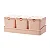 Conjunto de 3 Porta Temperos de Bambu e PP com Colher e Bandeja Lines Rosa - Lyor - Imagem 1