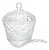 Açucareiro de Cristal com Colher e Tampa com Fio de Ouro Petra 10cm - LYOR - Imagem 2