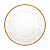 Prato Raso de Cristal com Borda Dourada Petra 28 cm - LYOR - Imagem 1
