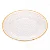 Prato Raso de Cristal com Borda Dourada Petra 28 cm - LYOR - Imagem 2