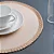 1 Lugar Americano com Borda Juta 38cm Off White PVC - WOLFF - Imagem 1