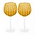 Conjunto 2 Taças para Vinho de Vidro Orquídea Âmbar 450ml - WOLFF - Imagem 1