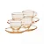 Conjunto de Xícaras de Café com Pires de Cristal Pearl Âmbar - WOLFF - Imagem 1