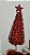 Árvore Vermelha de Metal 20 cm Natal - Imagem 2