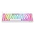 TECLADO MECANICO GAMER REDRAGON CASTOR BRANCO E ROSA RGB K631WPRGB BROWN - Imagem 1