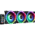 KIT COM 3 COOLERS AEROCOOL DUO 12 PRO ARGB COM CONTROLADORA E CONTROLE - Imagem 3