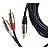 CABO  P2  ESTEREO X 2 RCA 2 M CBO-402 AQUARIO - Imagem 3