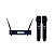 MICROFONE SEM FIO DYLAN DW-902 POWER 2 BASTÕES DE MÃO UHF RECARREGAVEL - Imagem 1