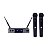 MICROFONE SEM FIO DYLAN UDX-02 MULTI UHF DUPLO DE MÃO 2 BASTÕES - Imagem 1