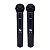 MICROFONE SEM FIO DYLAN UDX-02 MULTI UHF DUPLO DE MÃO 2 BASTÕES - Imagem 6