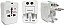 KIT ADAPTADOR TOMADA UNIVERSAL EUROPEU QUADRADO COMPACTO - Imagem 2