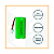 BATERIA TELEFONE SEM FIO 2.4V 600MAH COMPATIVEL INTELBRAS - Imagem 2