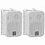 PAR DE CAIXA DE SOM AMBIENTE LL AUDIO 60W BRANCA 3 VIAS COM SUPORTE DE FIXAÇÃO SP400 DONNER - Imagem 1